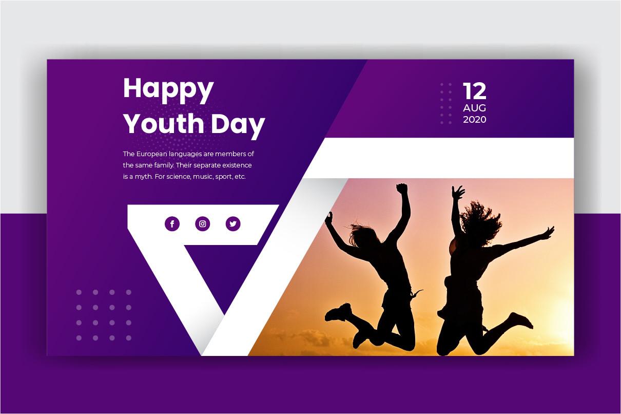 Youth Day Web Banner Design Template