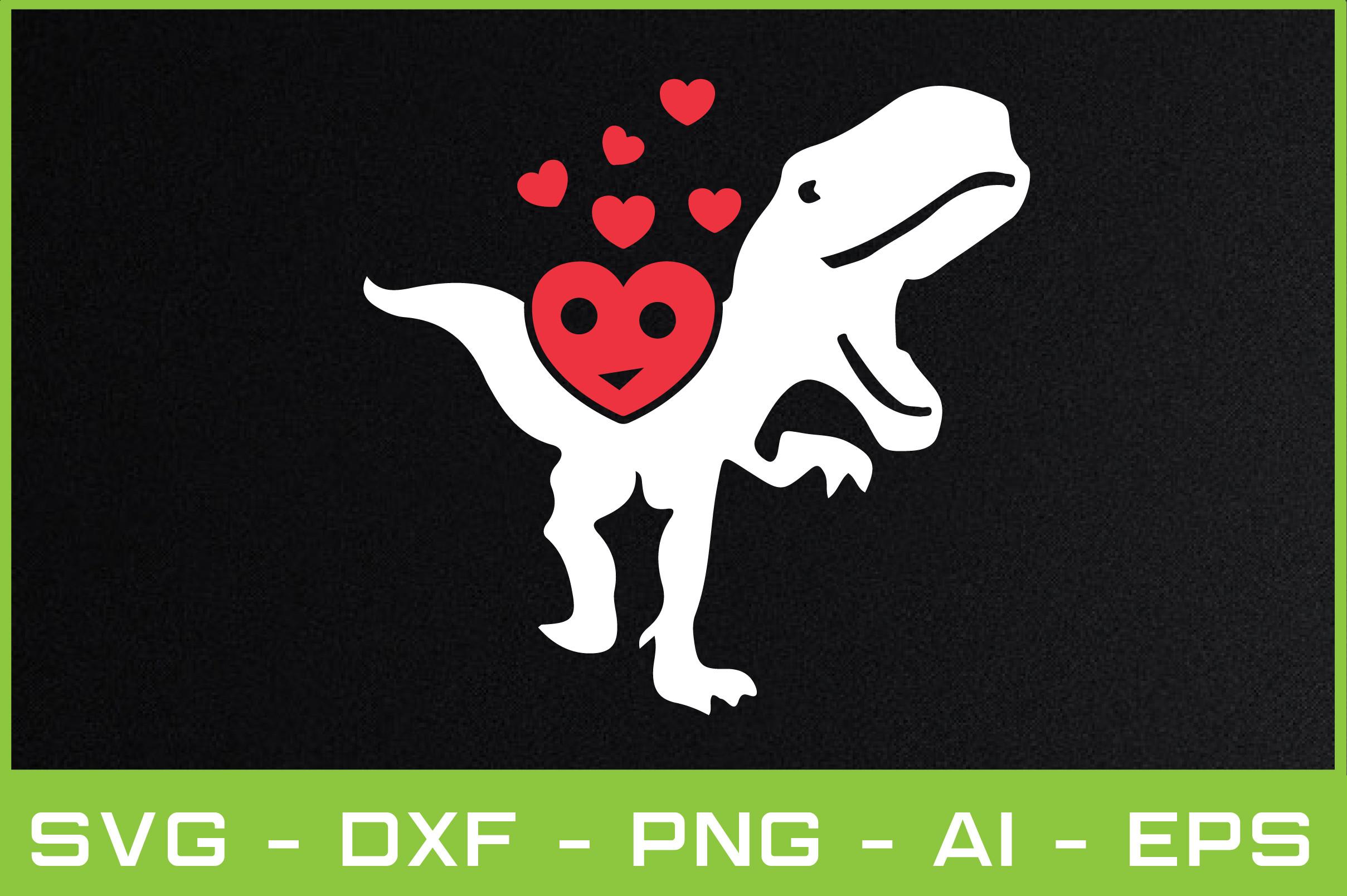 Dinosaur Valentines Day Svg