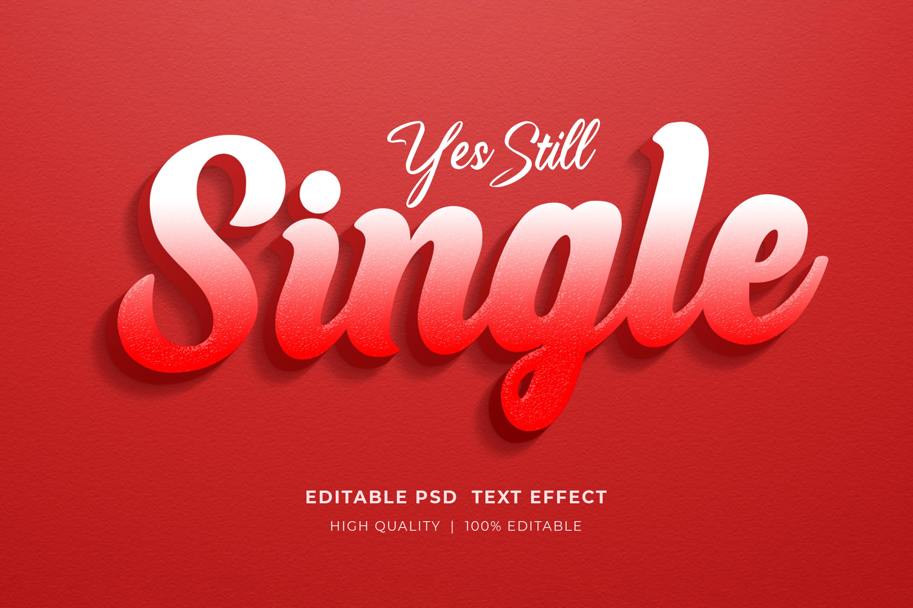 Single Editable Text Style Effect