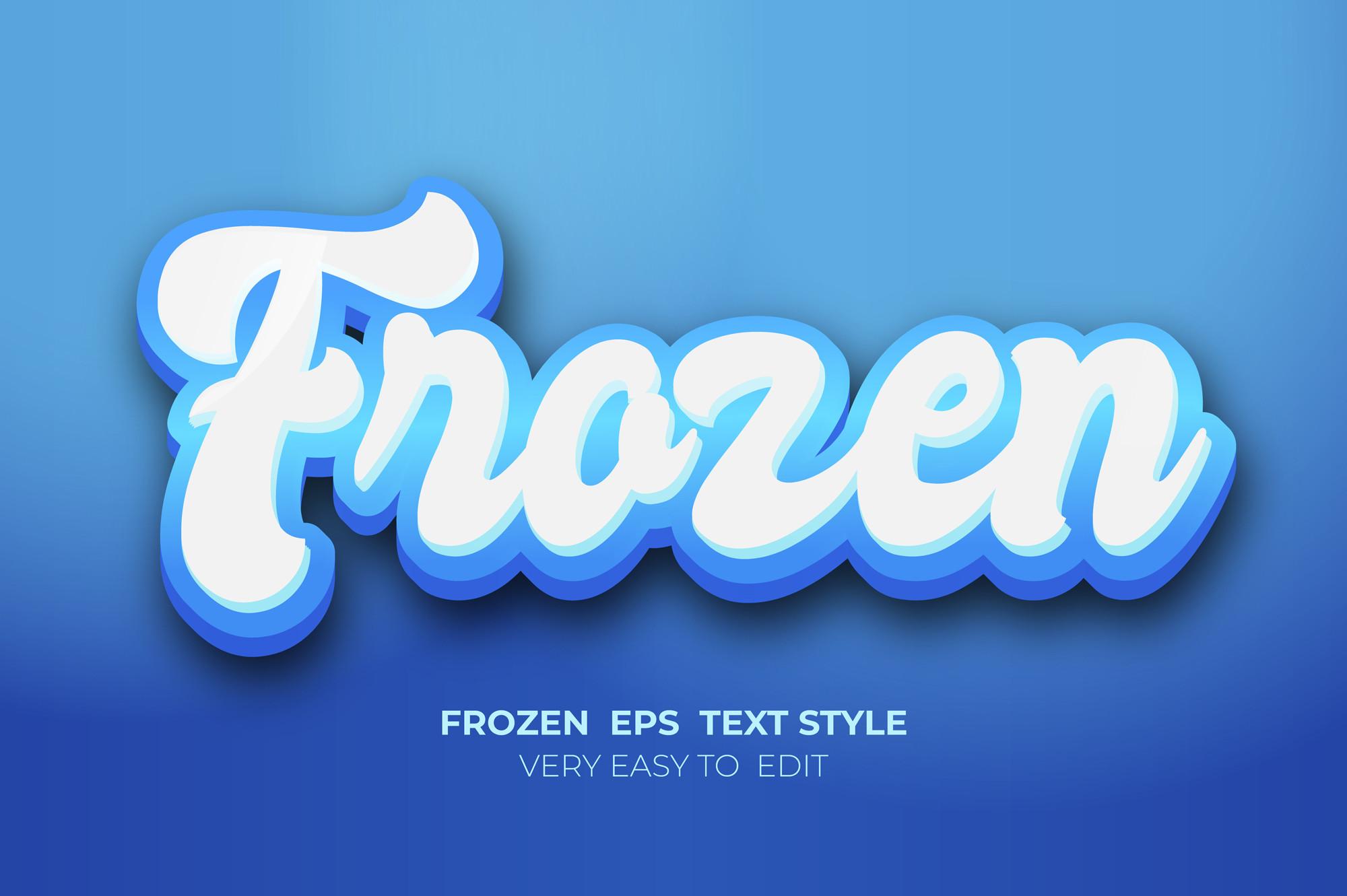 Frozen Frozen Winter 3d Text Effect