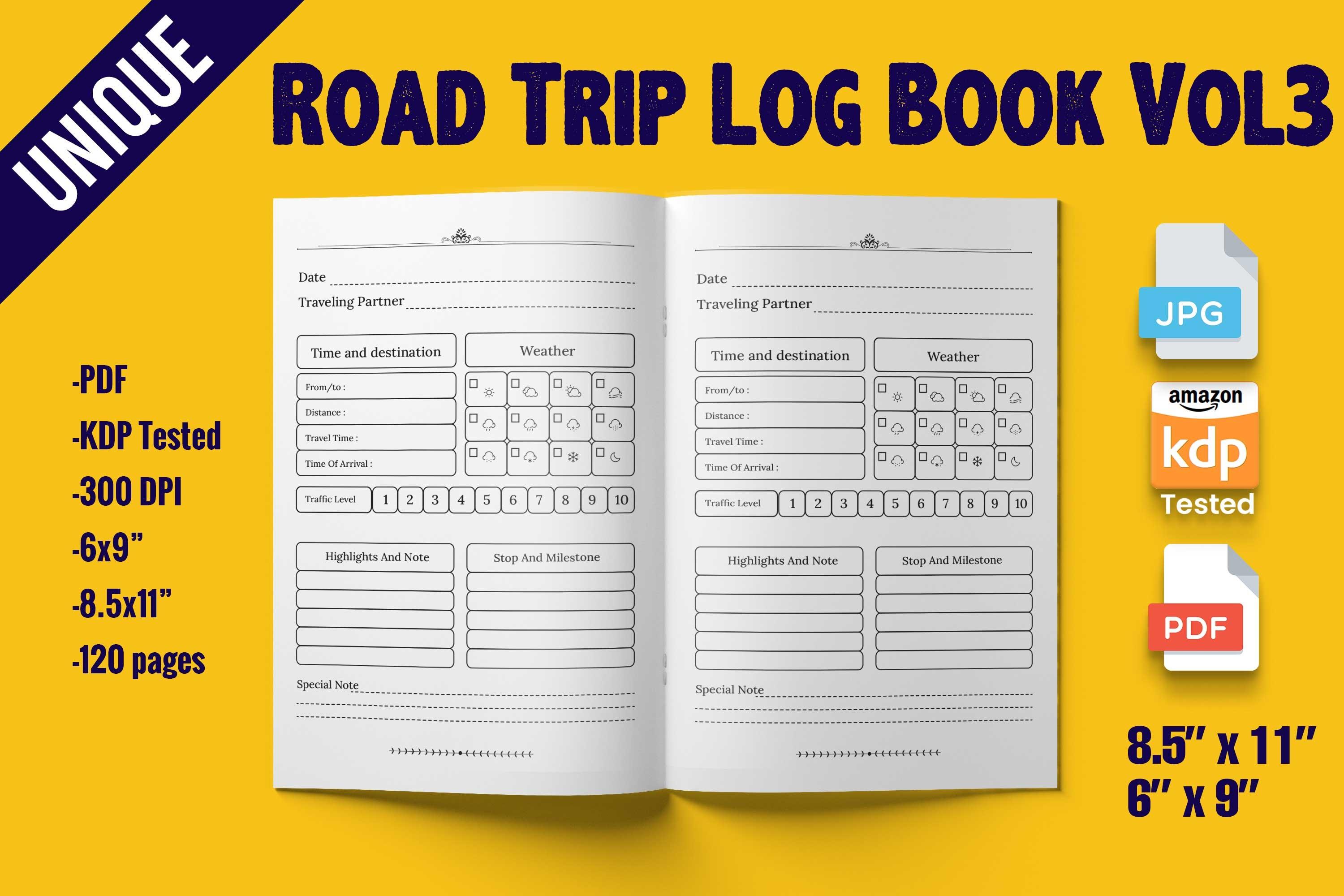 Road Trip Log Book (KDP Interior)