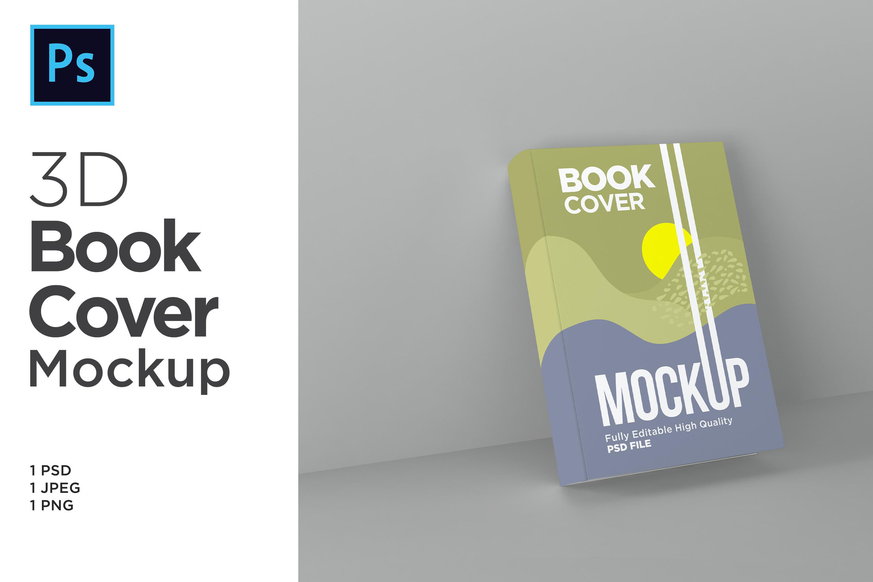 Book Cover Mockup 3d Rendering