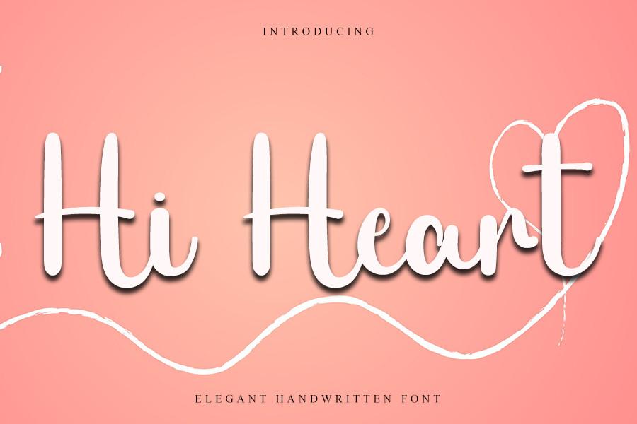 Hi Heart Font