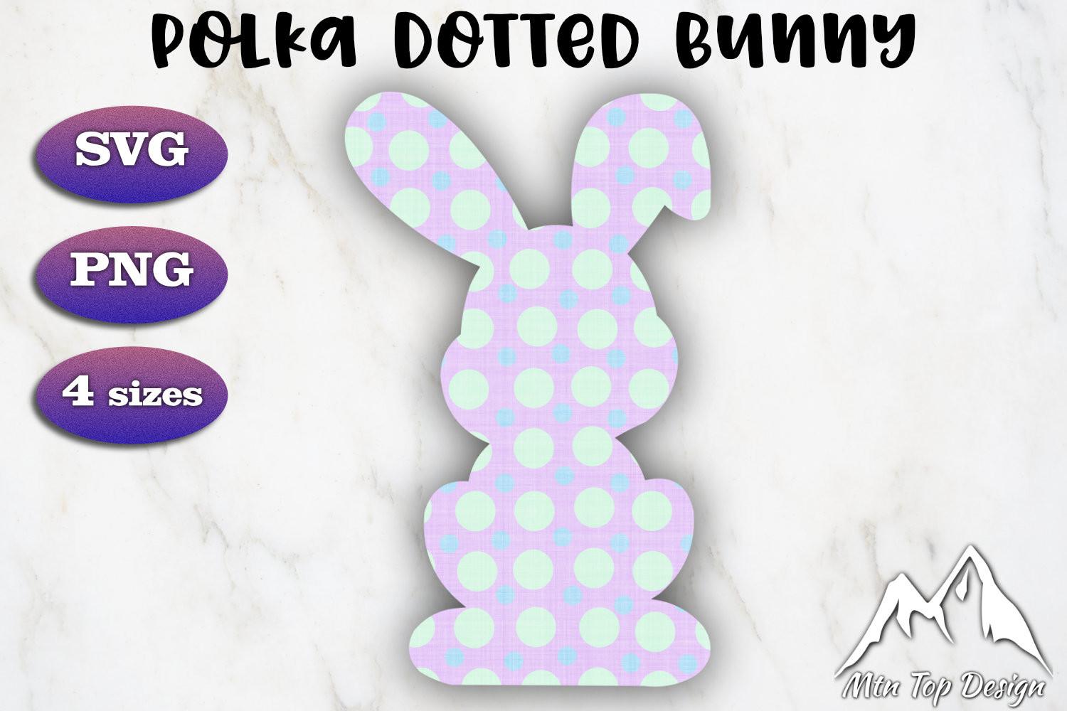 Spring Purple Polka Dotted Easter Bunny