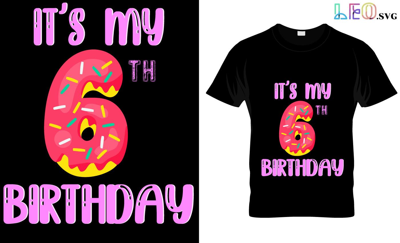 6th Birthday Svg, Donut Birthday Svg
