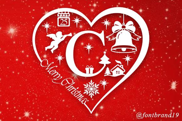 Love Christmas Monogram Font