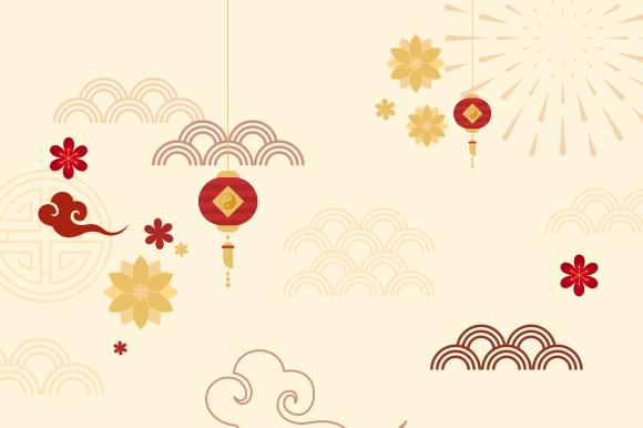 Chinese New Year Celebration Festive Bac