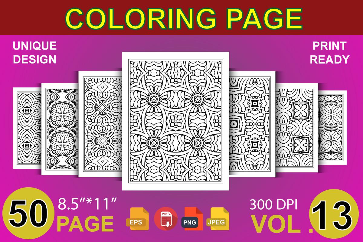 Floral Coloring Page KDP Interior Vol-13
