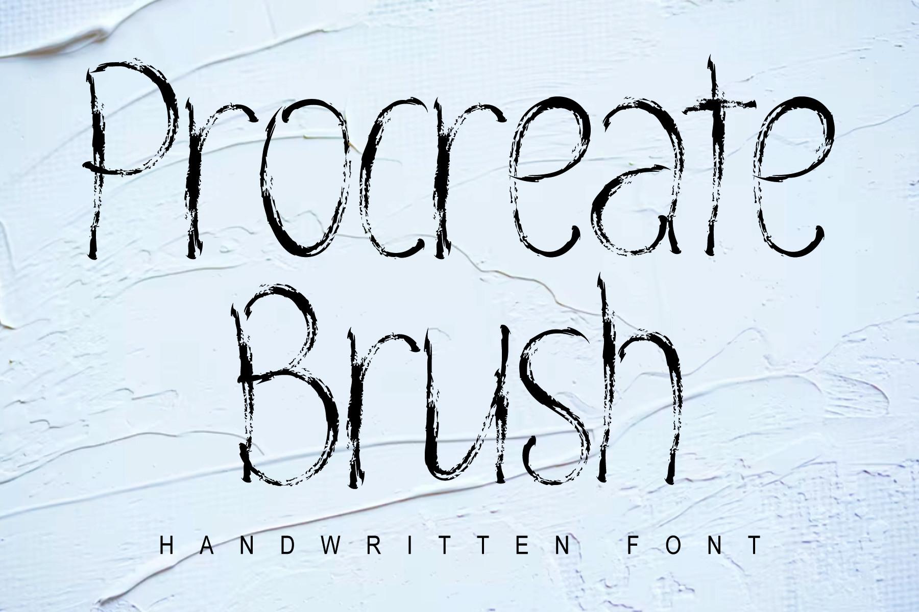 Procreate Brush Font