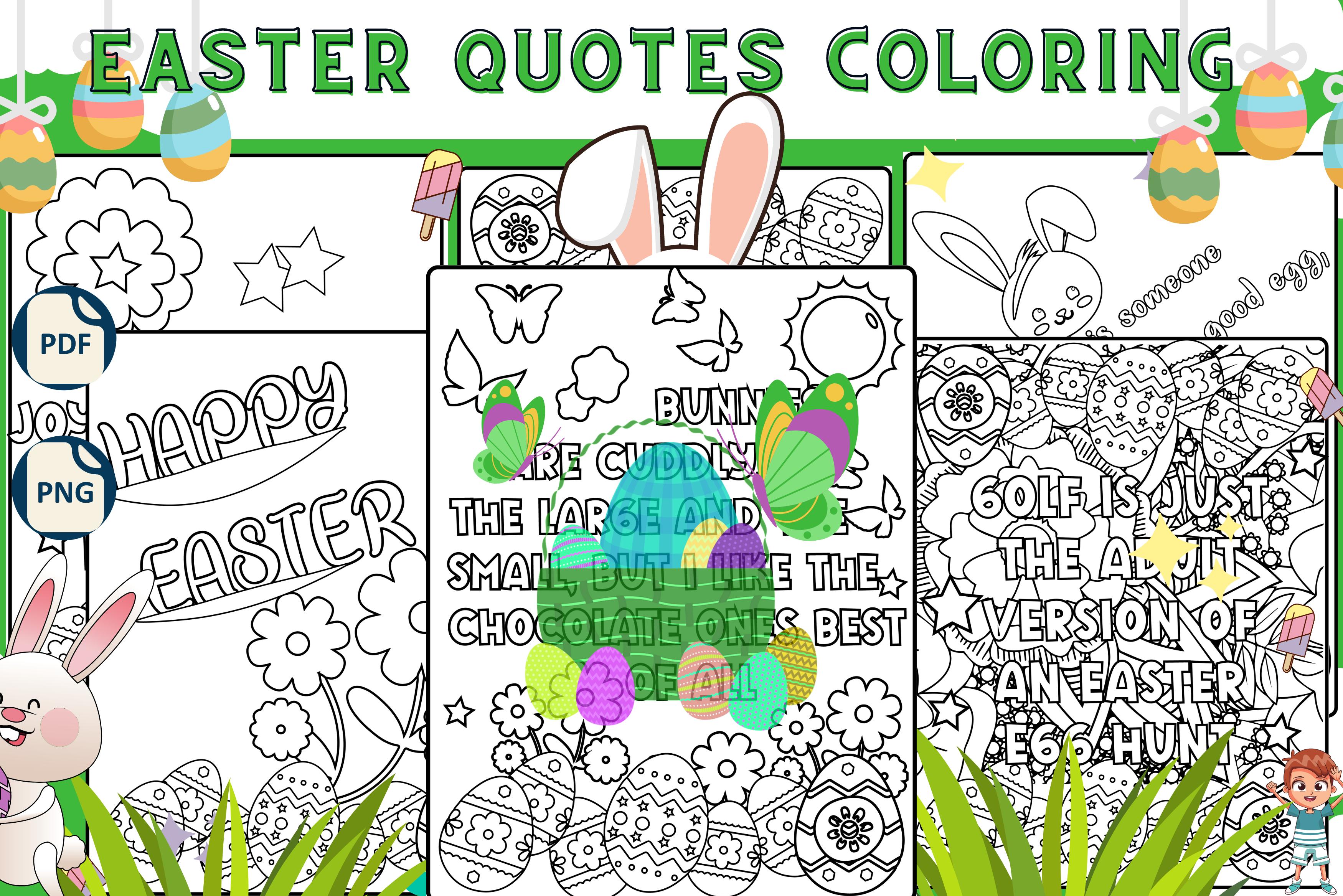Easter Bunny Quotes Coloring Book
