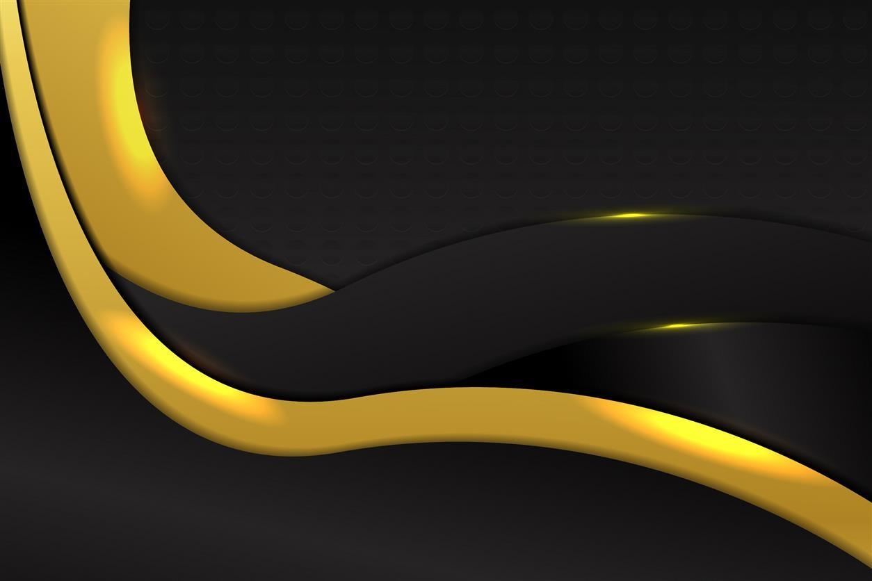 Abstract Fluid Background Gold Black
