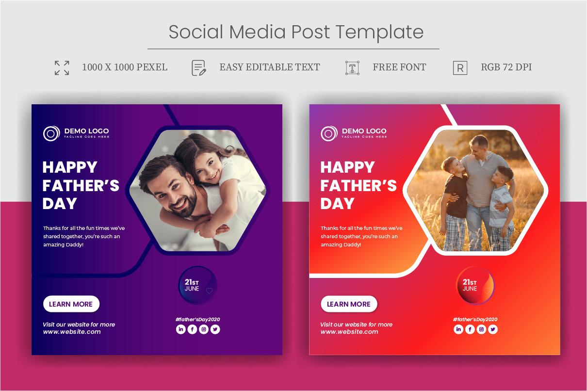 Father's Day Social Media Post Template