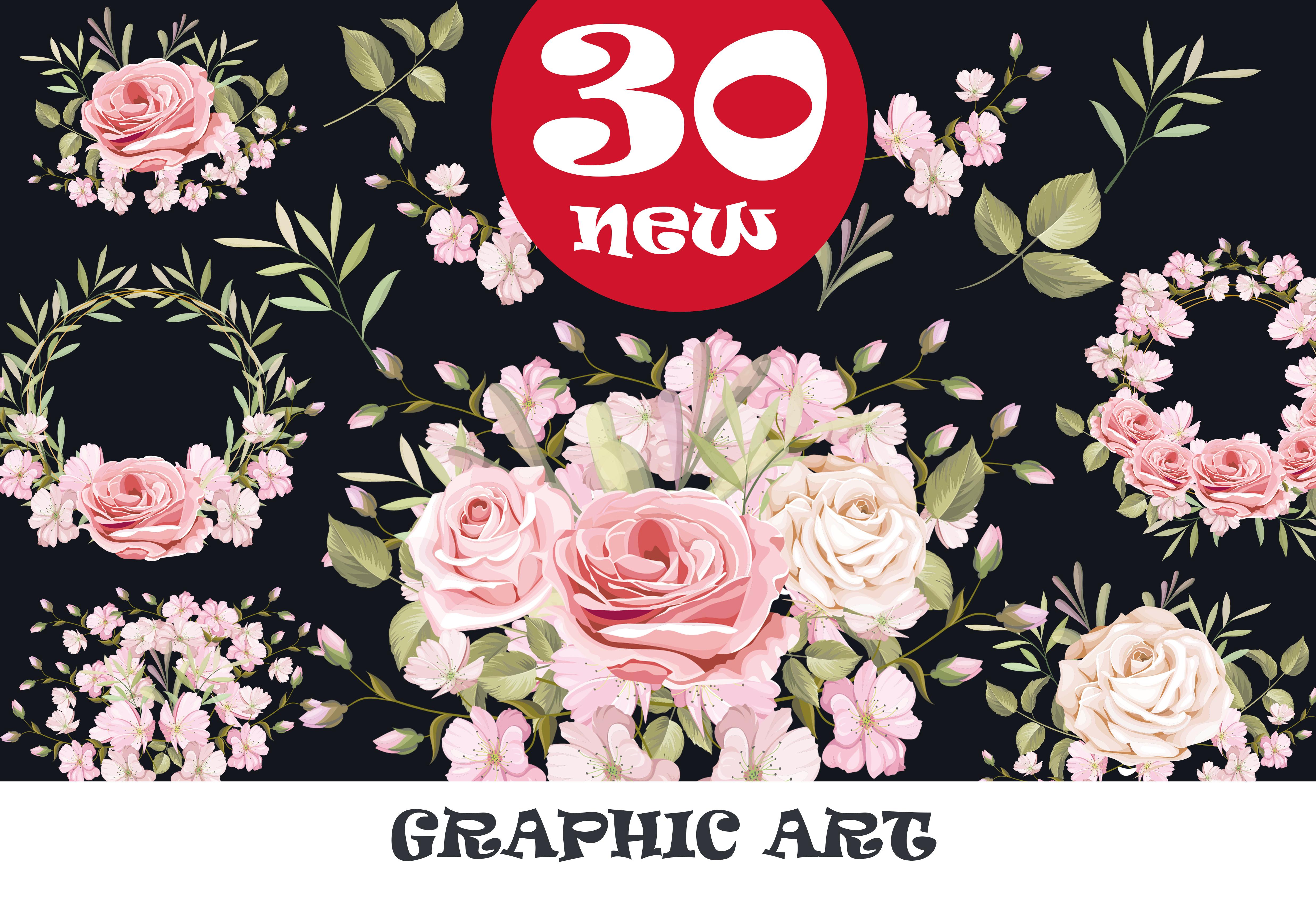 30 Floral Bouquets Clipart