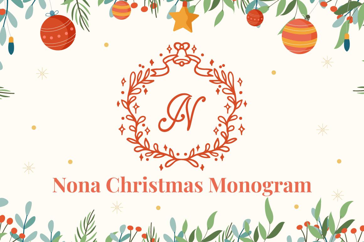 Nona Christmas Monogram Font