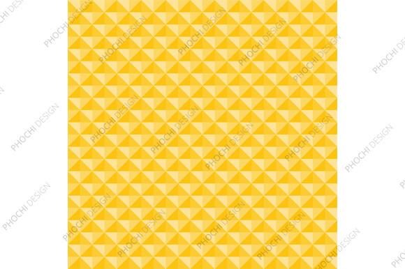 3D Yellow Geometric Triangles Pattern