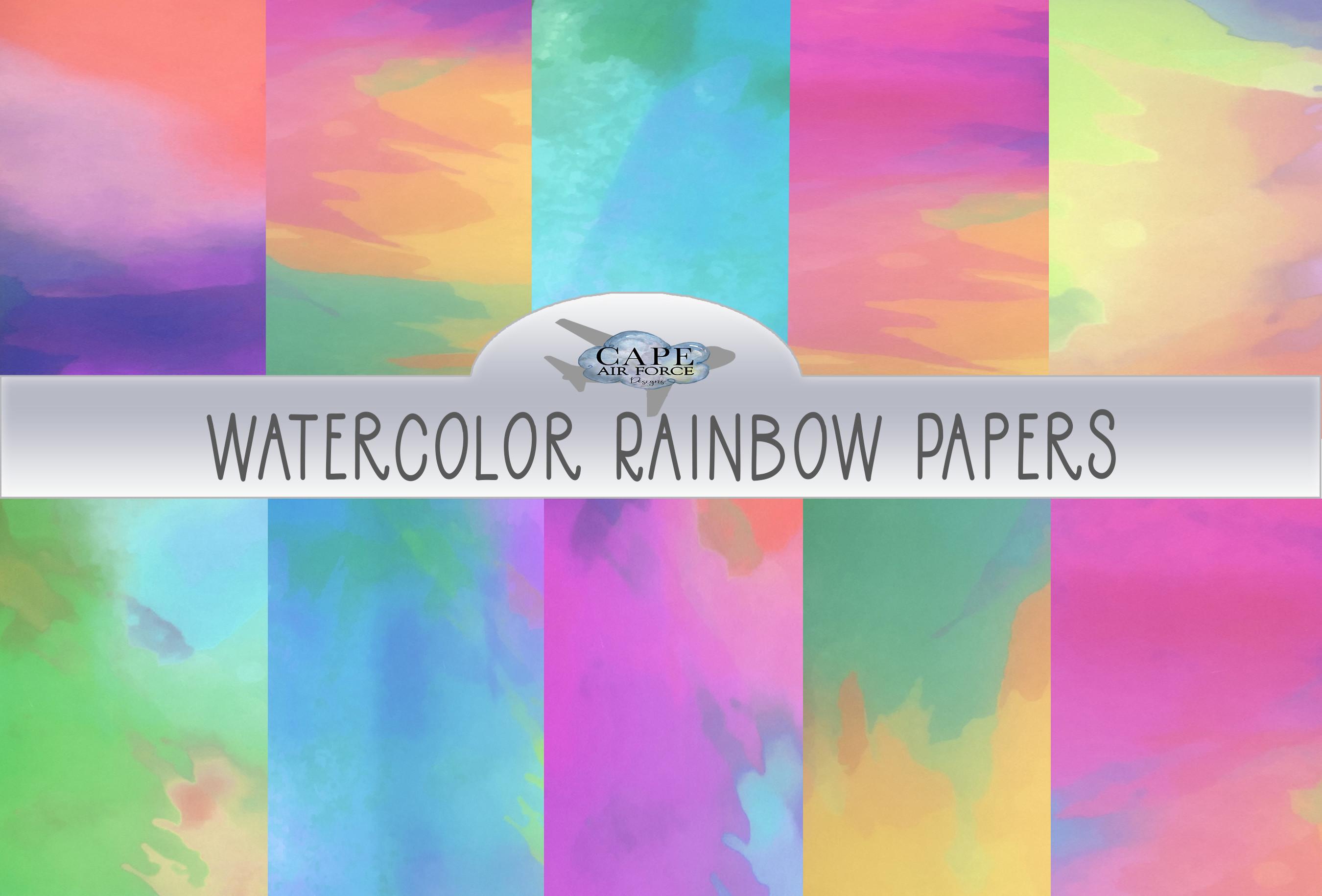 Rainbow Watercolor Paper Set