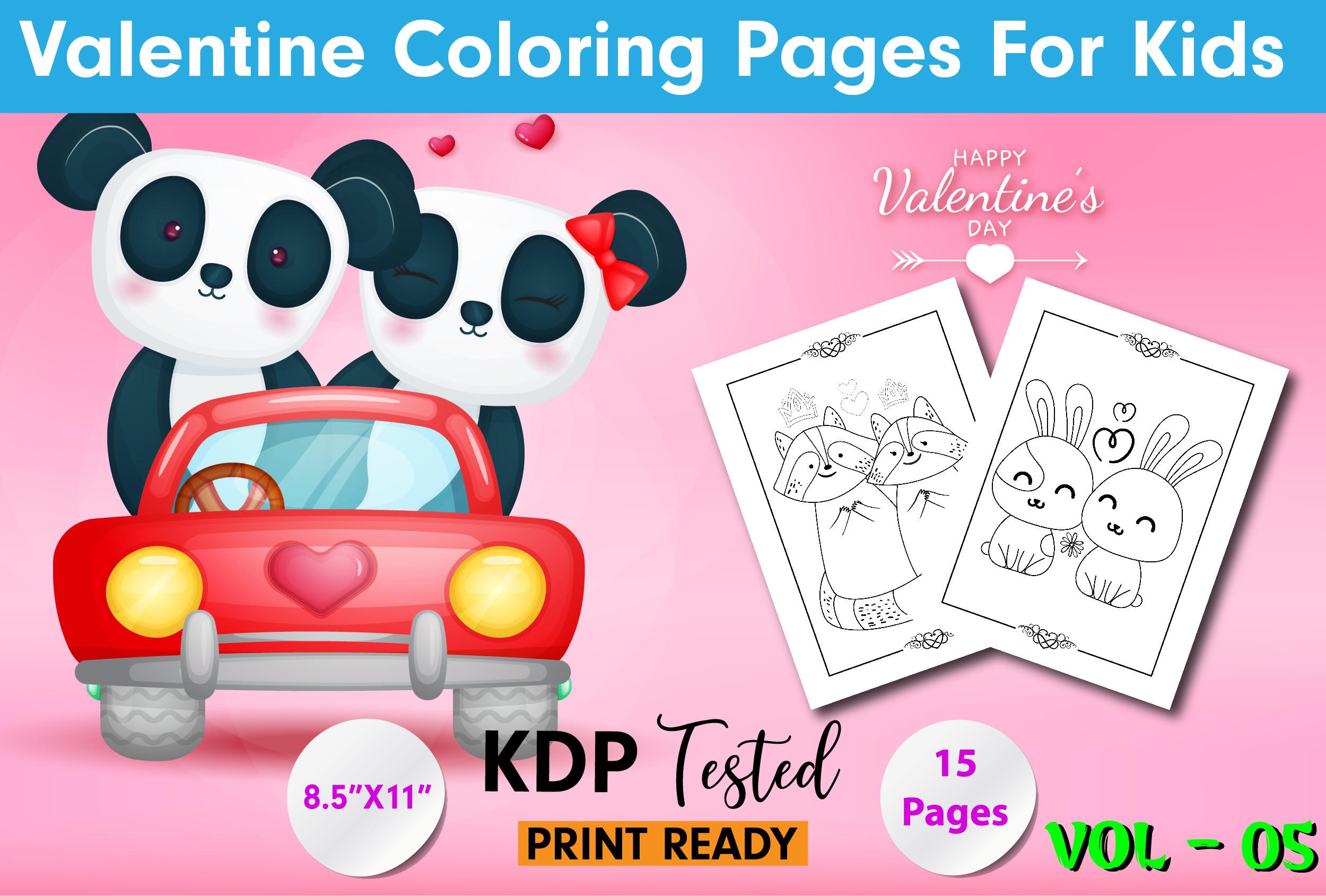 Valentine Coloring Page for Kids Vol-05