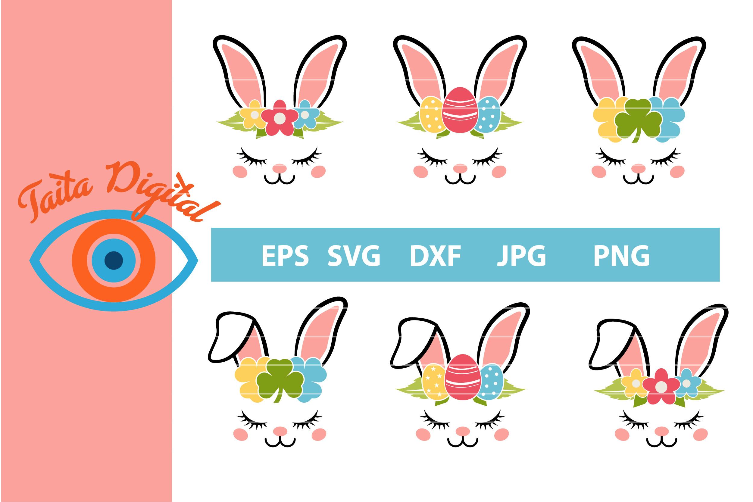 Bunny Face Svg Easter  Lady & Man Face