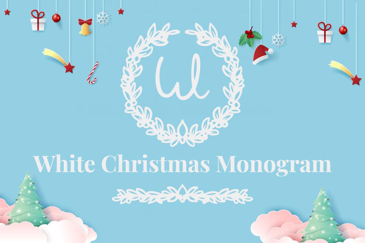 White Christmas Monogram Font