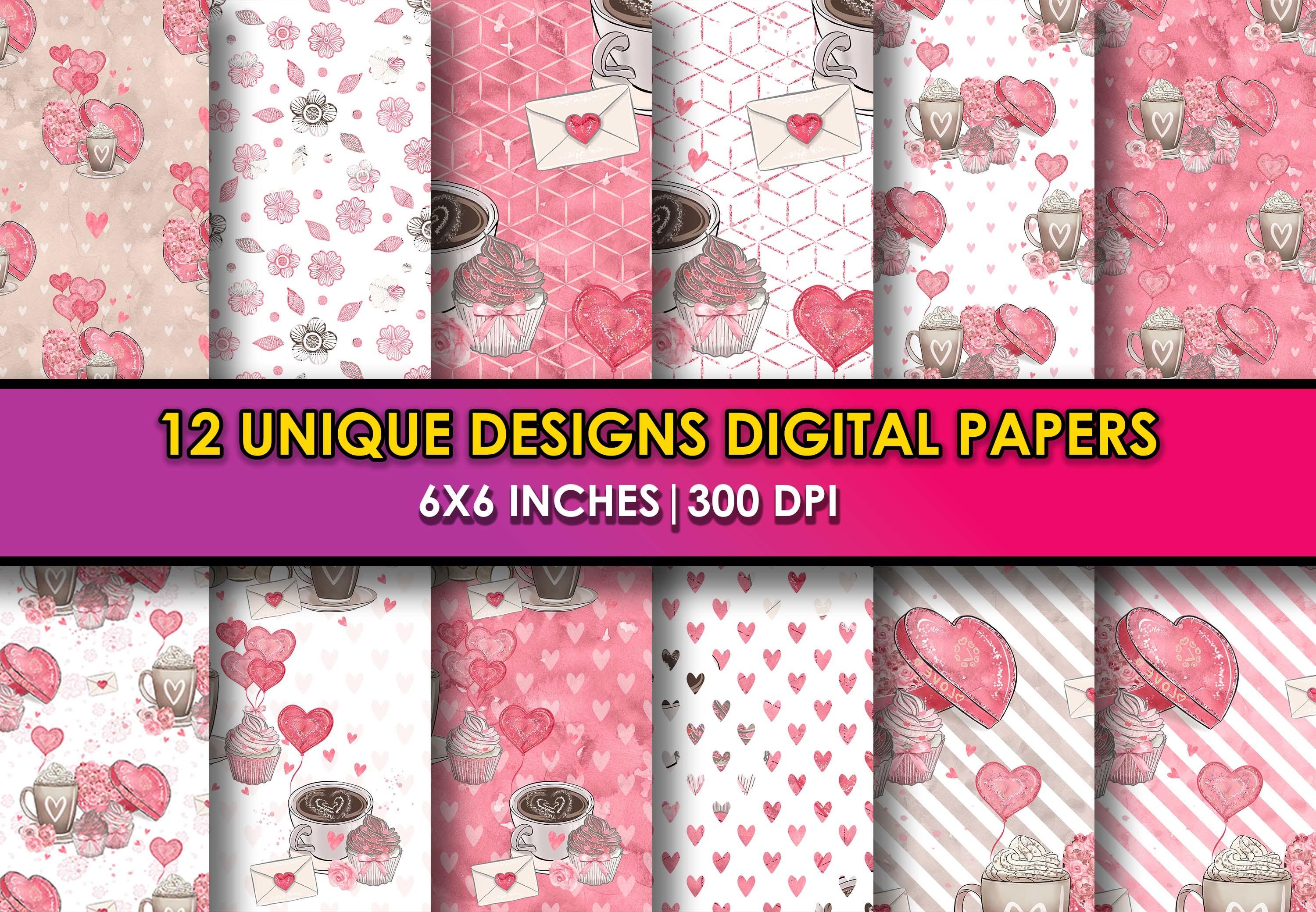 Be My Valentine Digital Paper Pack