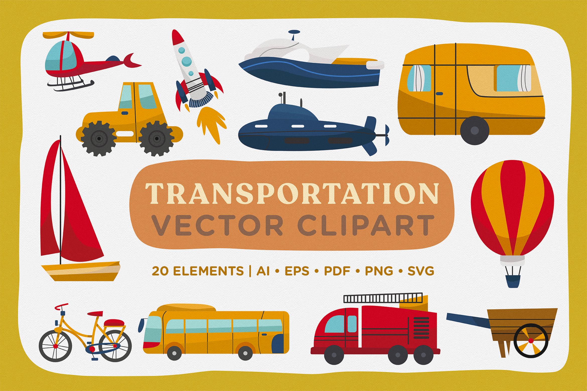 Transportation Vector Clipart Pack