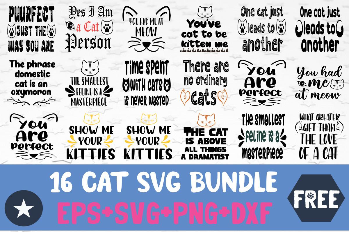 20 Cat SVG Bundle PNG Cutting Print Read