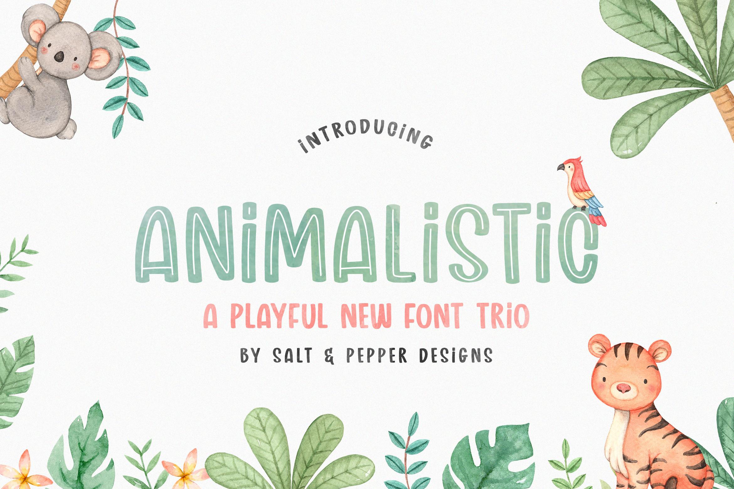 Animalistic Trio Font