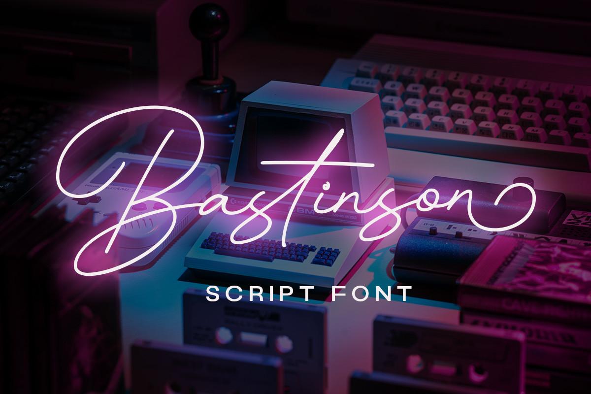 Bastinson - Monoline Script Font