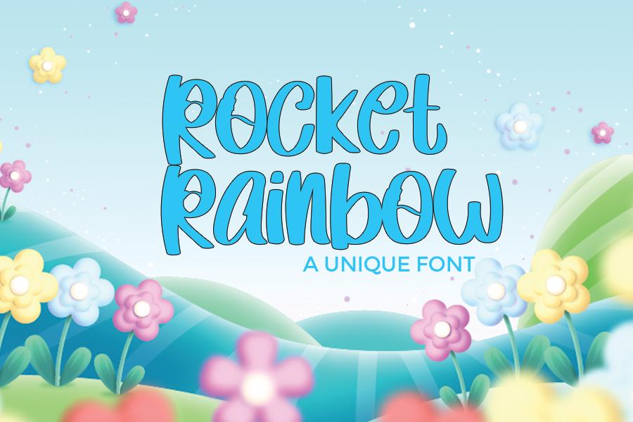 Rocket Rainbow Font