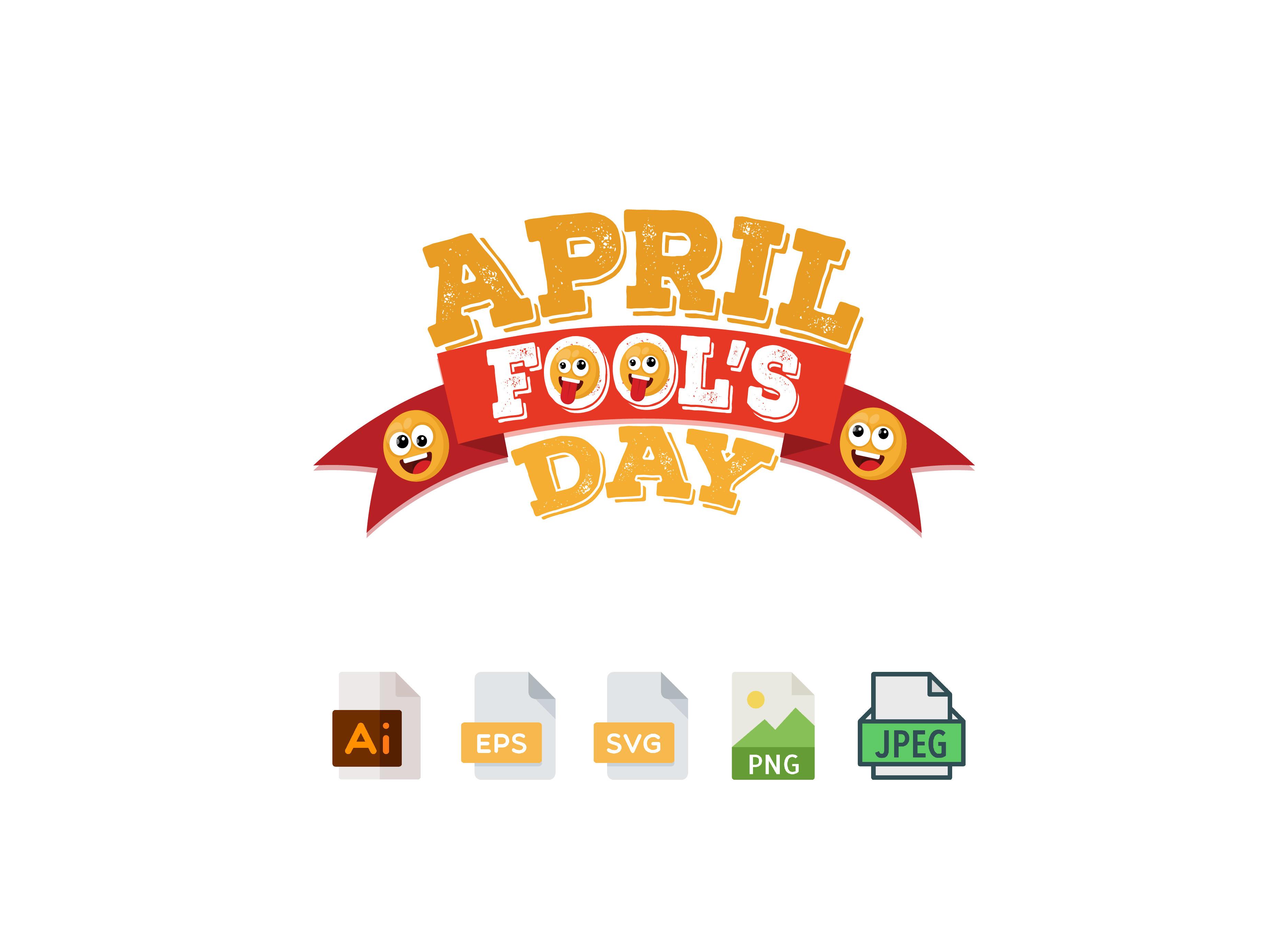 April Fools Day Text SVG
