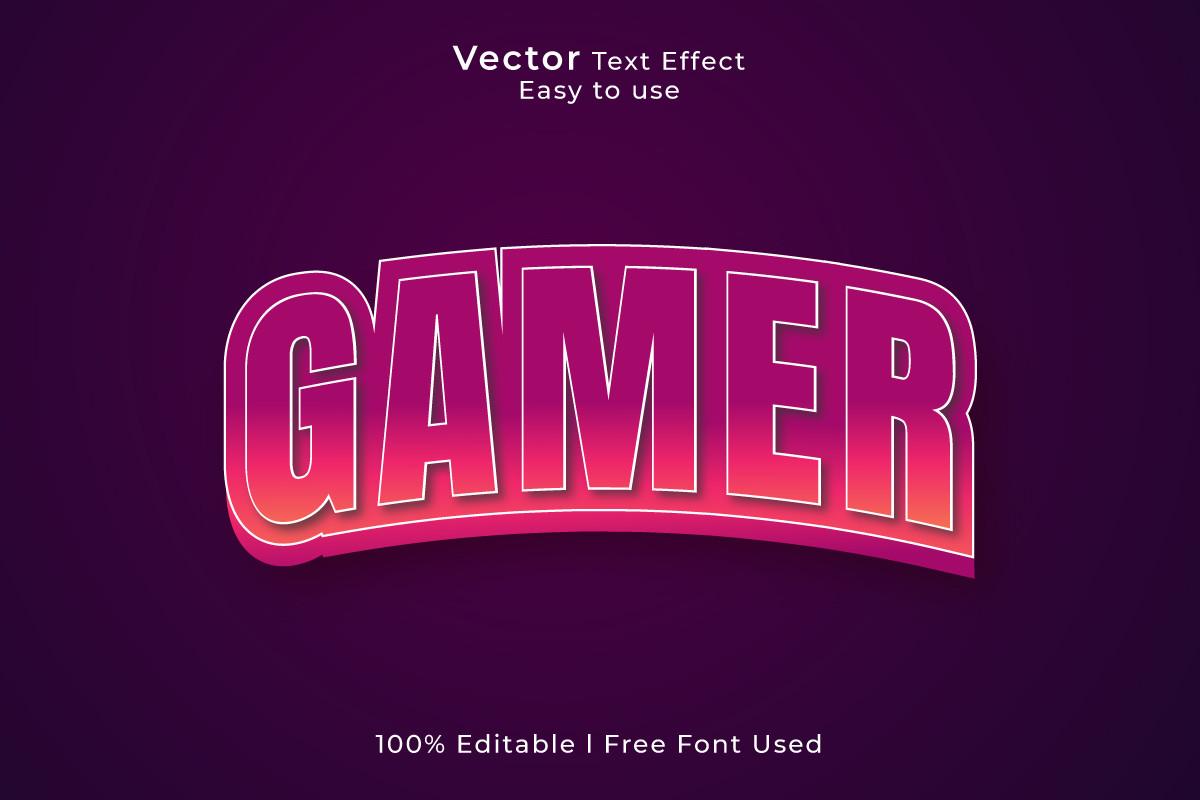 Gamer Text Effect - 3d Editable Text