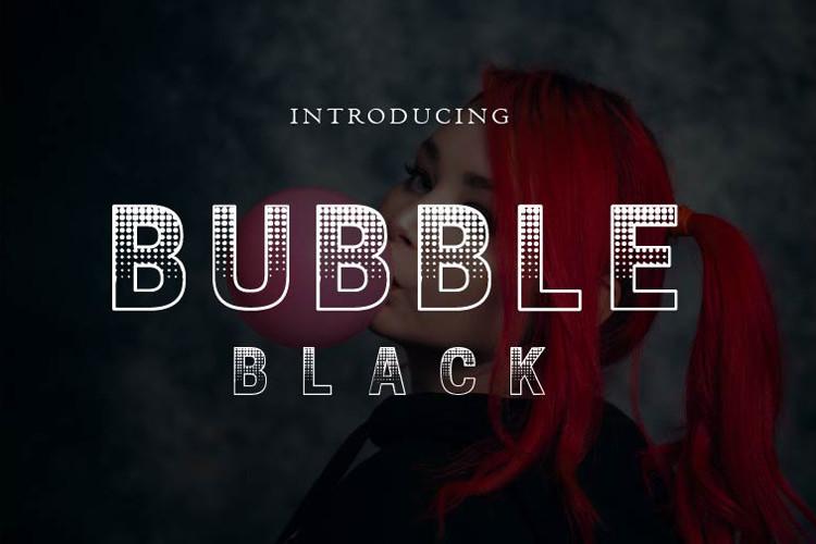 Bubble Black Font