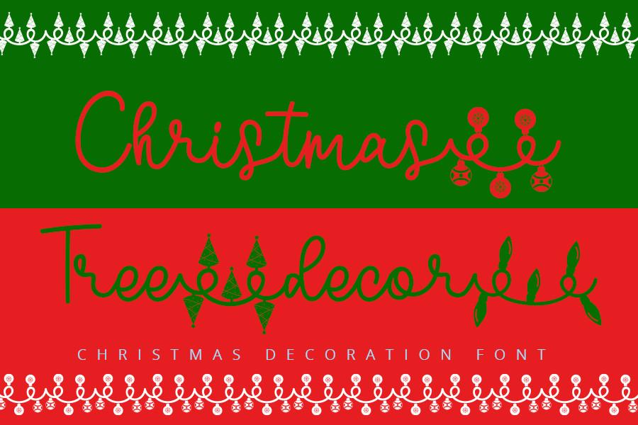 Christmas Tree Decor Font