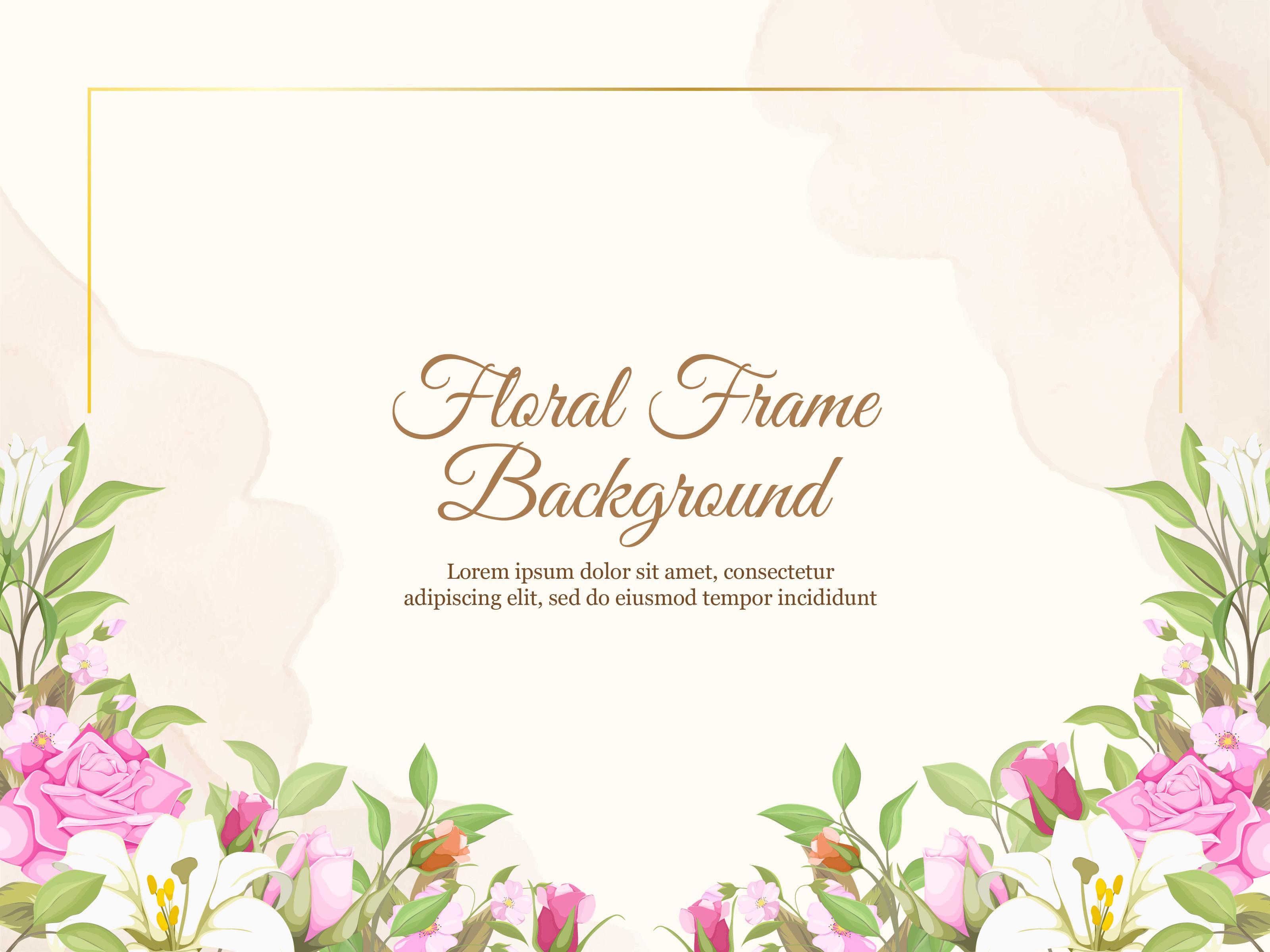 Wedding Banner Background Floral Design