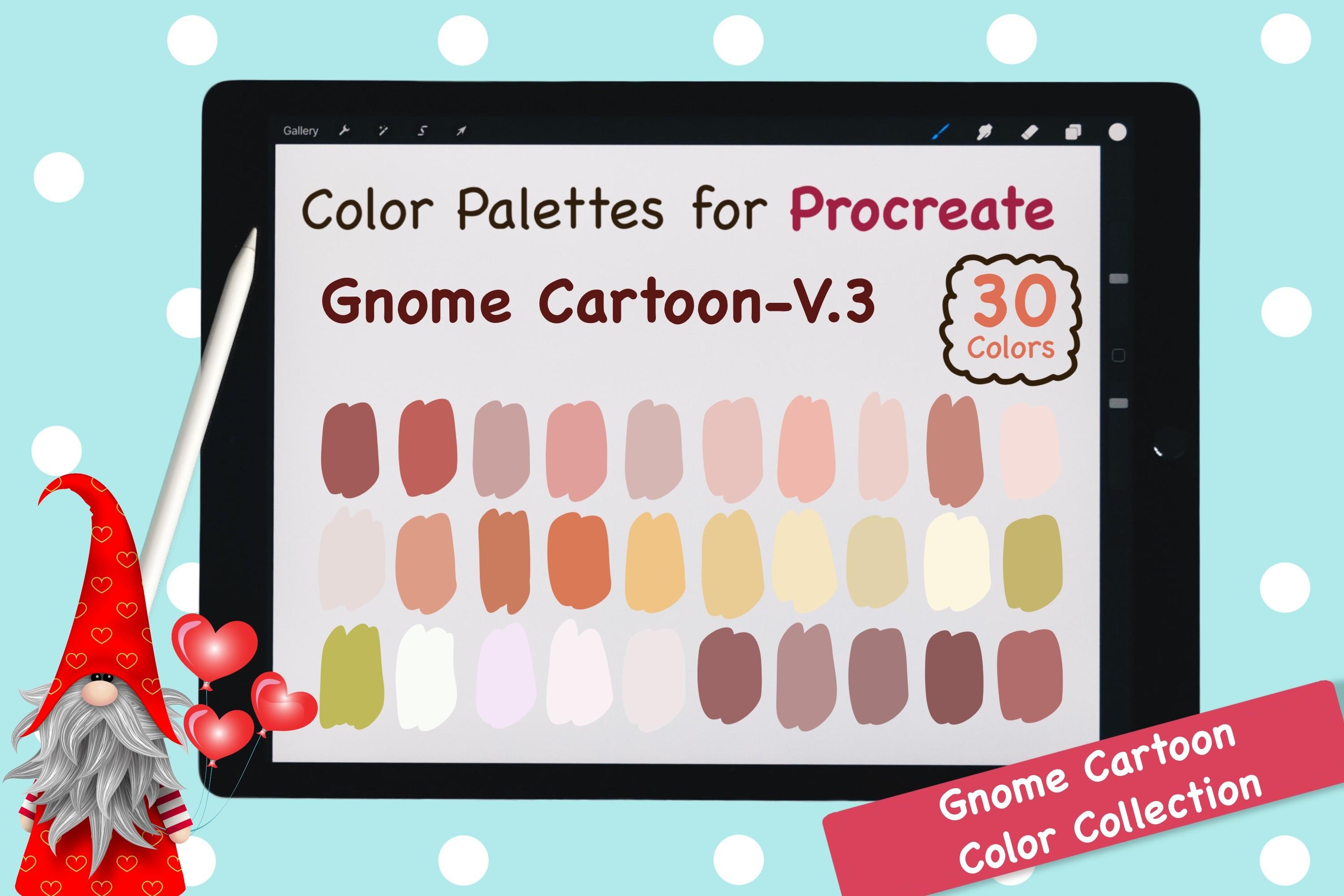 Procreate Color Palette-Gnome CartoonV3