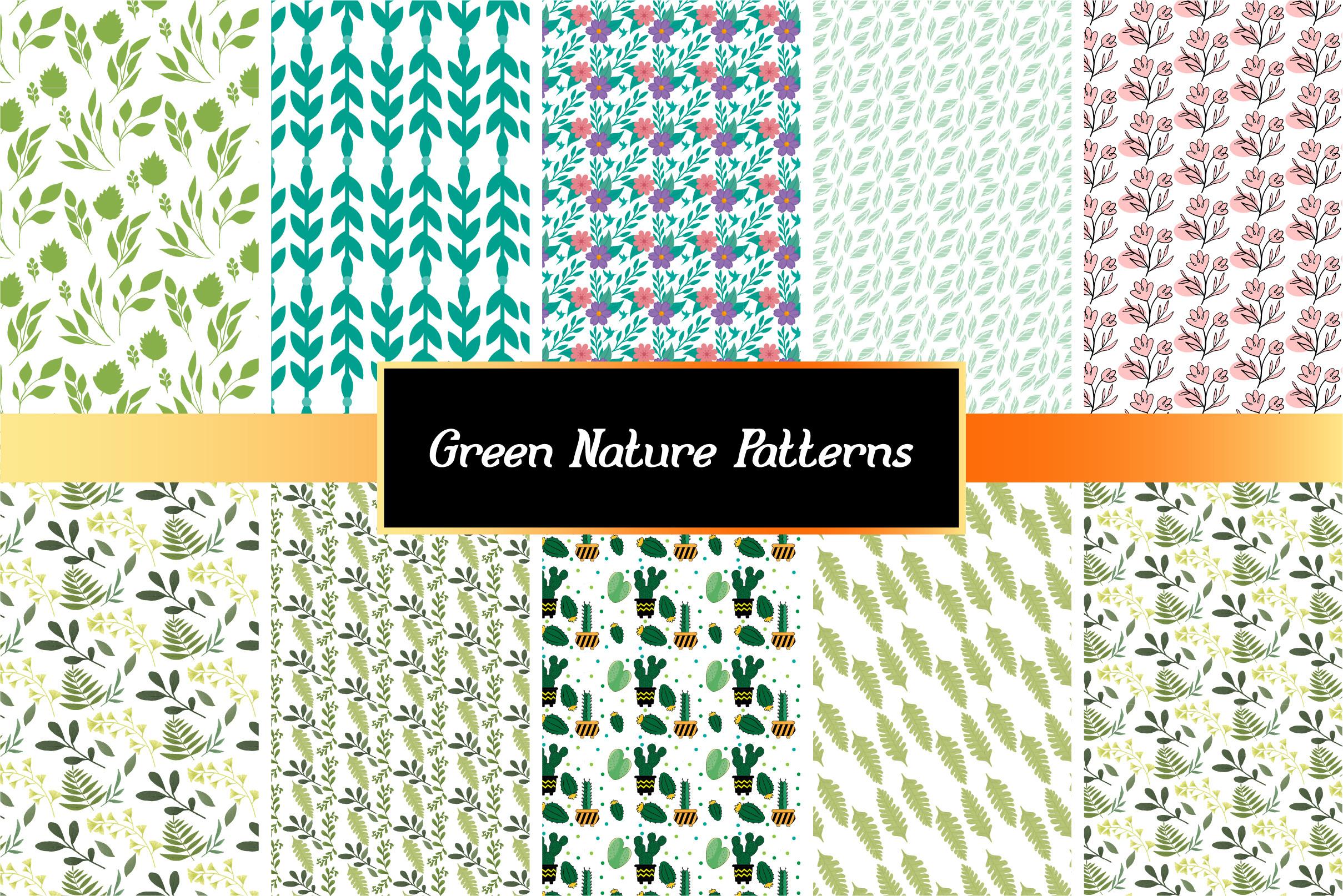 Green Nature Patterns