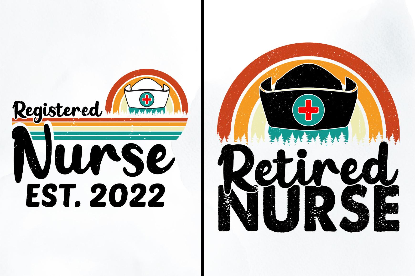 Vintage Retro Sunset-Retired Nurse