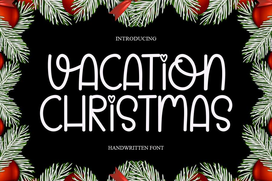 Vacation Christmas Font