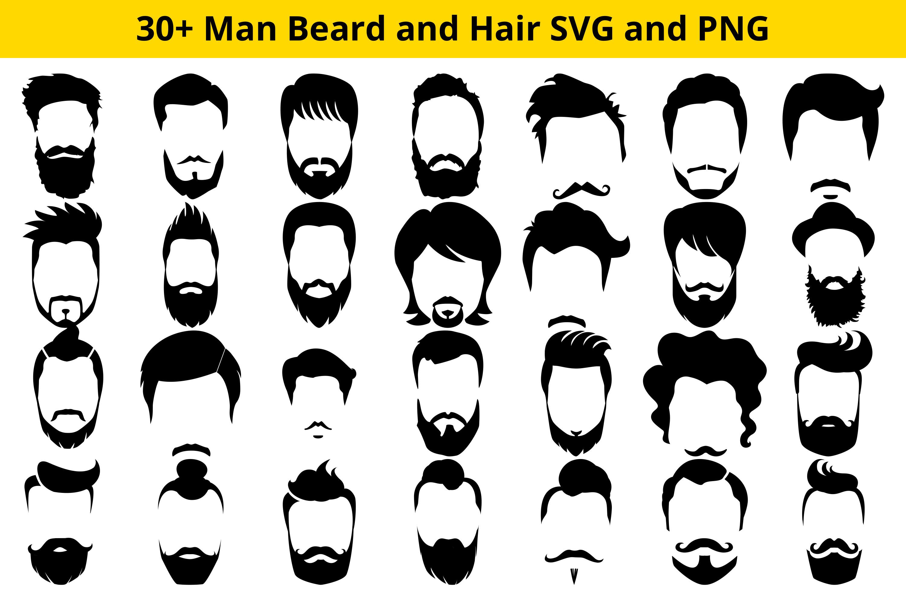 Beard Svg Man Face Facial Hair and Beard
