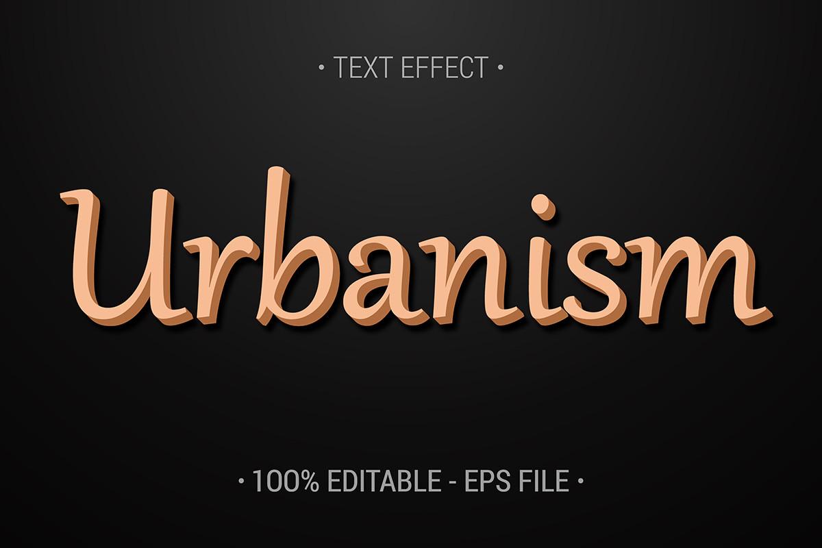 3D Urbanism Editable  Vector Text Effect