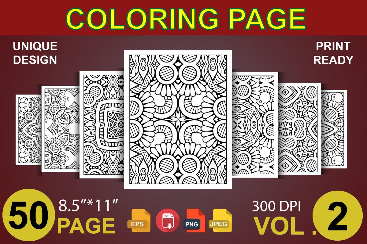 Floral Coloring Page KDP Interior Vol 01