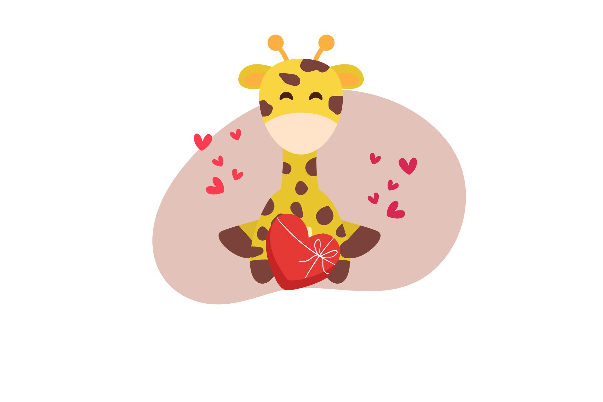 Valentine Box & Cute Giraffe Celebration