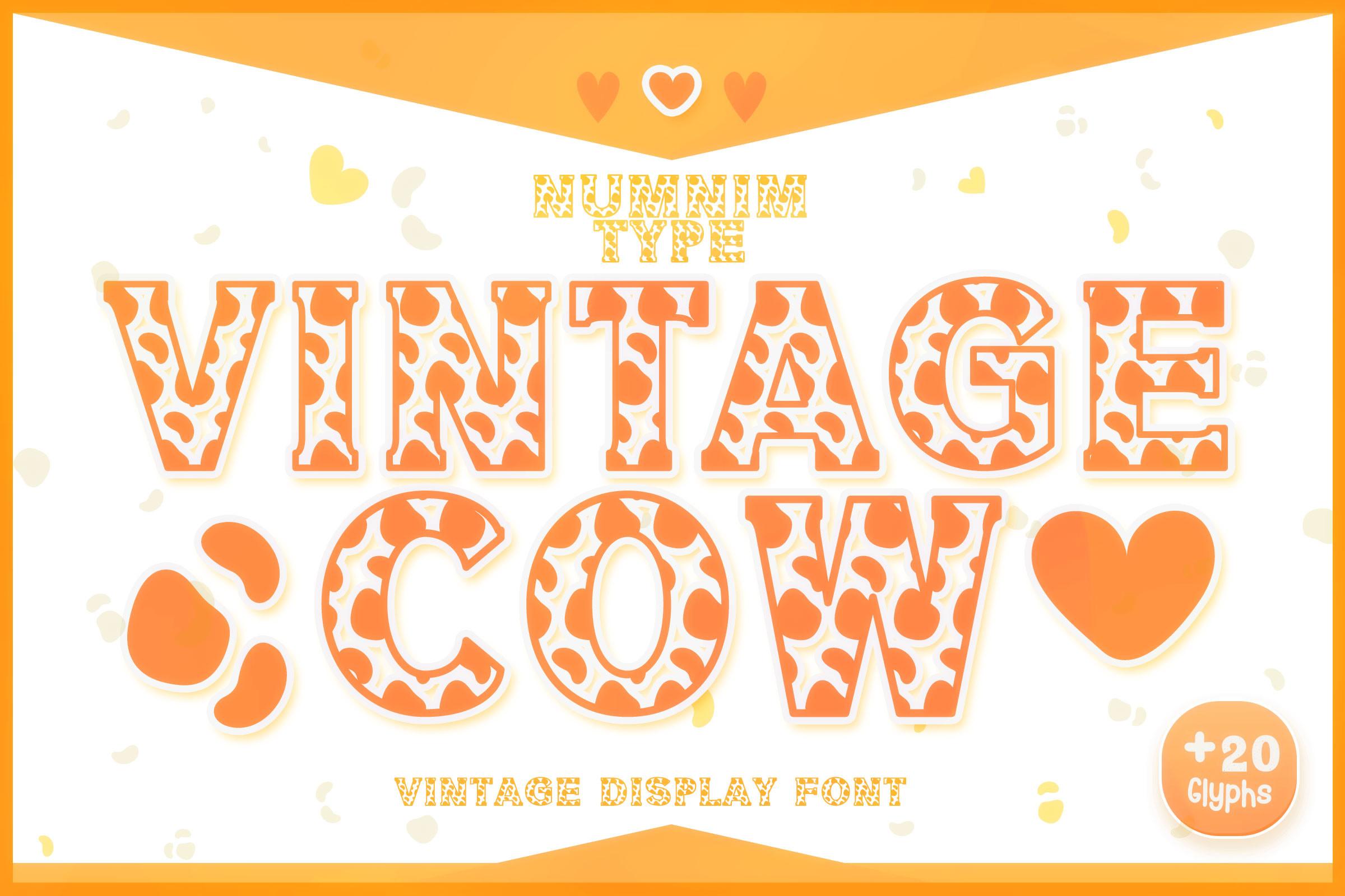 Vintage Cow Font