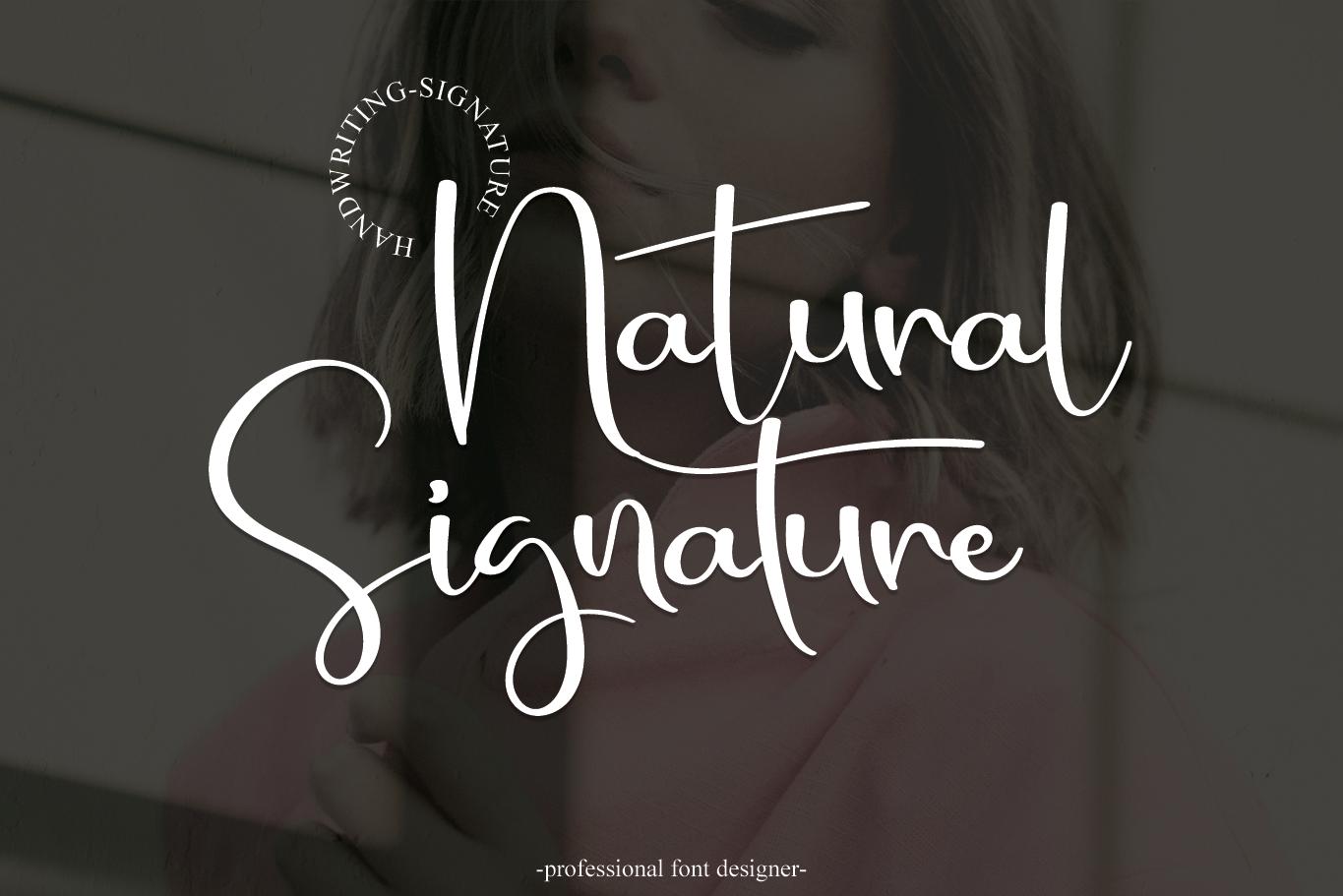 Natural Signature Font