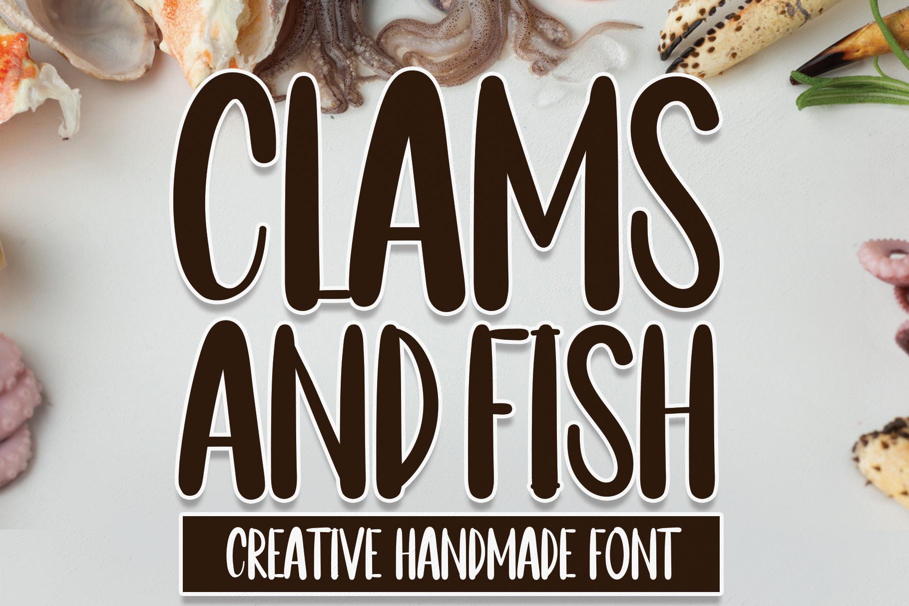 Clams and Fish Font