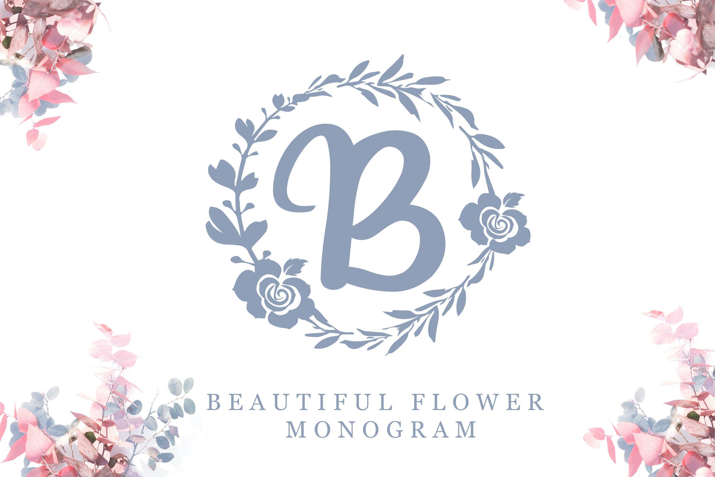 Beautiful Flower Monogram Font