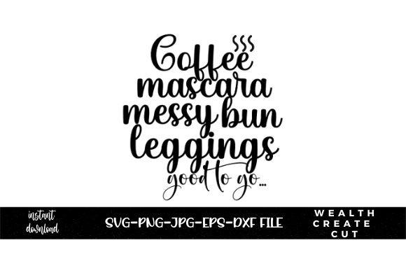 Coffee Mascara Messy Bun Leggings