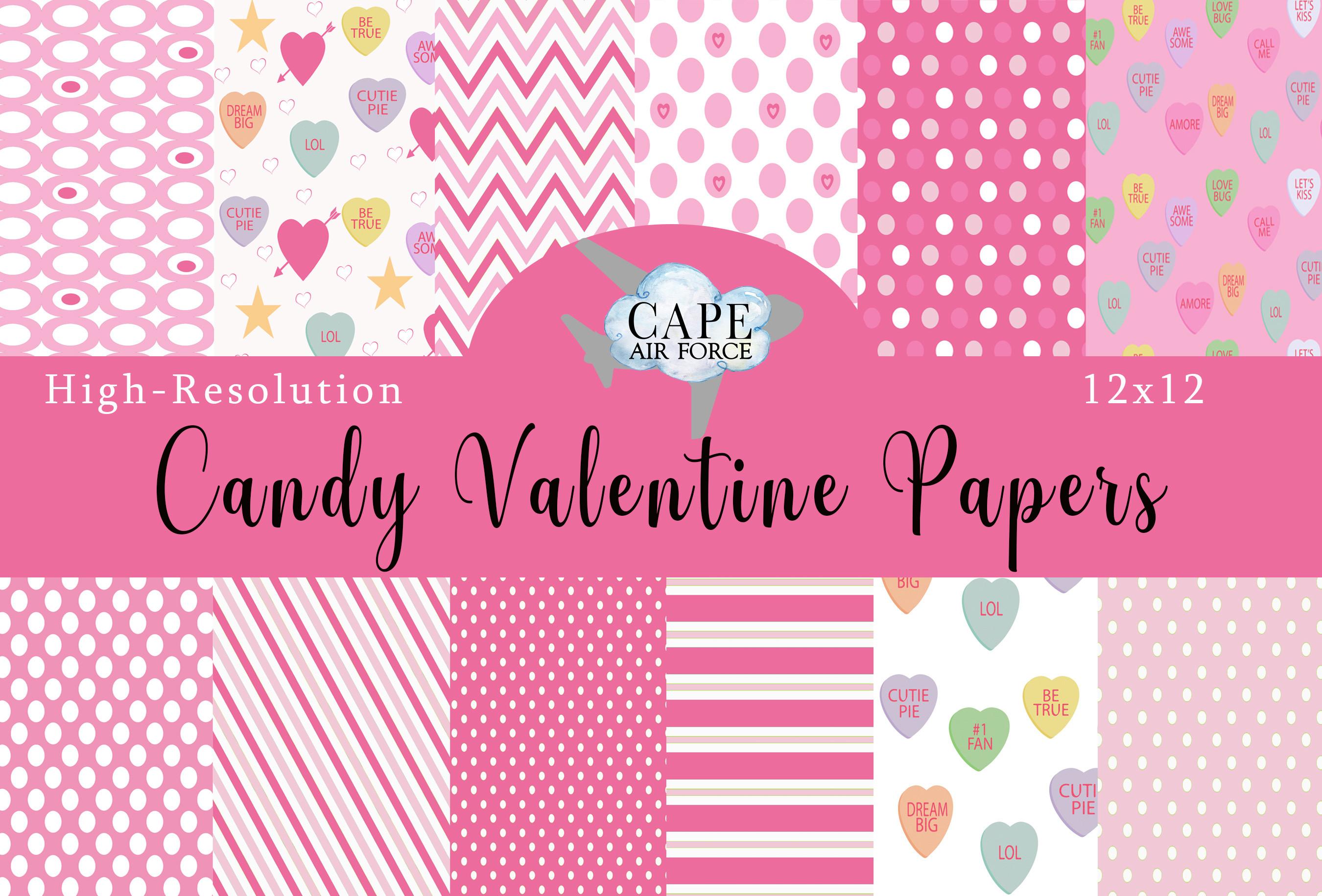 Valentine Candy Heart Papers