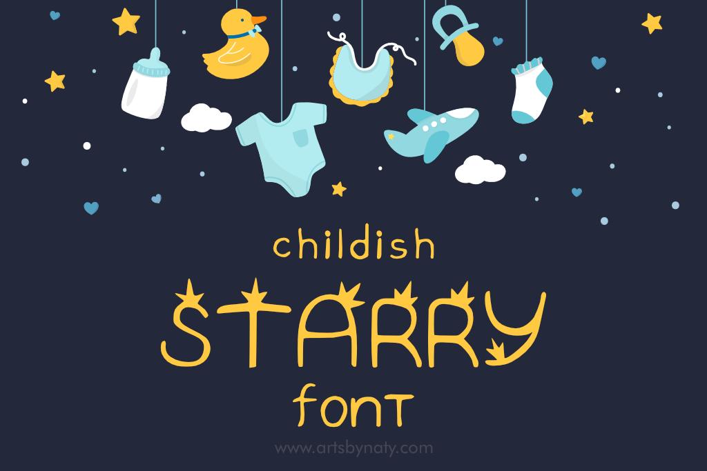 Childish Starry Font