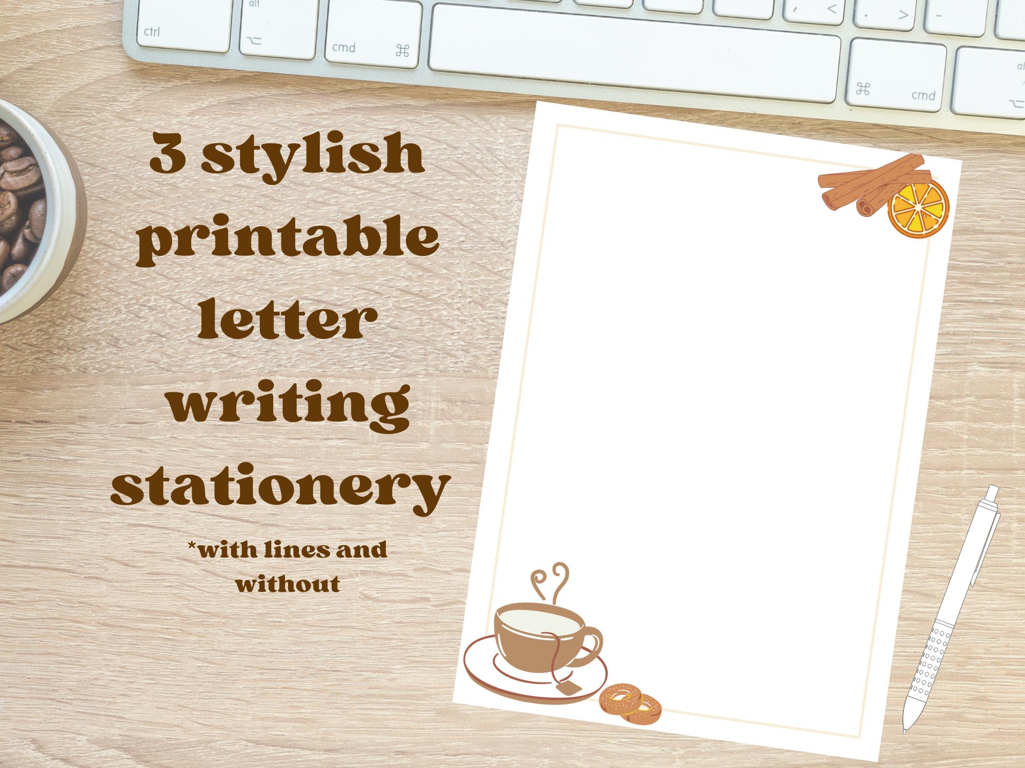 Printable Letter Writing Stationery, Tea